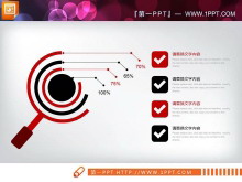 红黑扁平化年终工作总结PPT图表大全