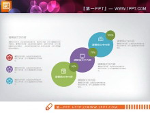 彩色扁平化商务总结汇报PPT图表免费下载