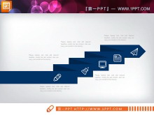 深蓝色扁平化商务PPT图表大全