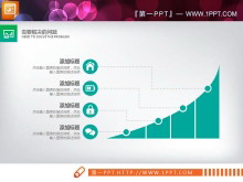 绿色扁平化商务PPT图表免费下载