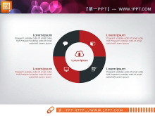 红黑扁平化商务PPT图表整套下载