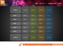 两张简洁的数据表格PPT图表下载