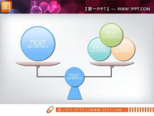 天平样式的对比关系幻灯片模板下载