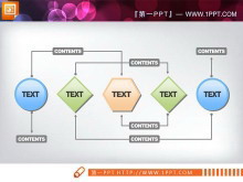 简洁的幻灯片流程图模板下载